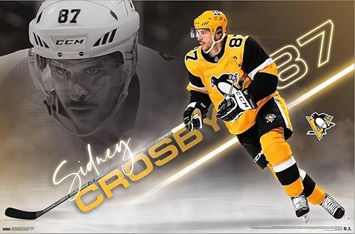 Miniatura 6 de Trends International NHL Pittsburgh Penguins - Sidney Crosby 21 Wall Poster, 22.37" x 34.00", Stretched Canvas