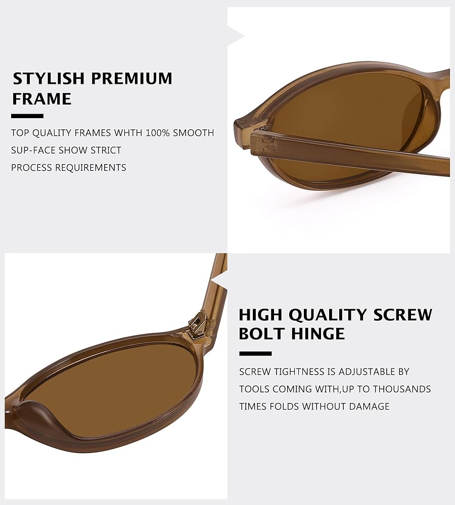 Amazon.com: NULOOQ Retro Oval Cat Eye Sunglasses for Women
