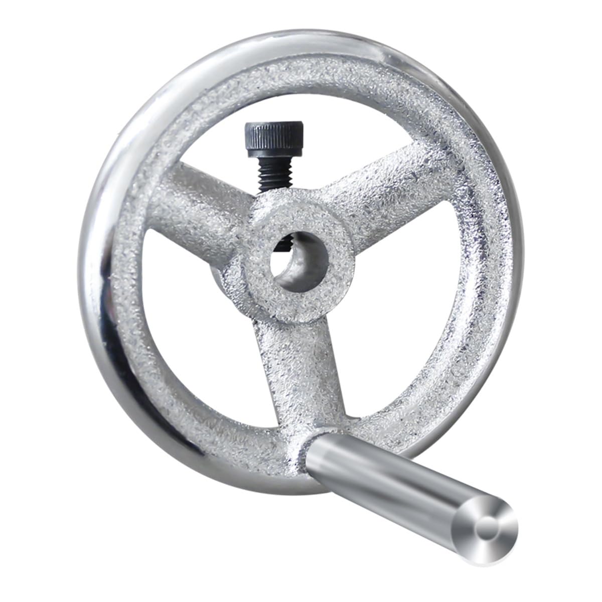 Volant De Tour Ø76-190mm Volant Fraiseuse avec Poignée Amovible Volant Rond en Fonte Chroméepour Machines À Tourer Fraiser Meuler(190x18mm)