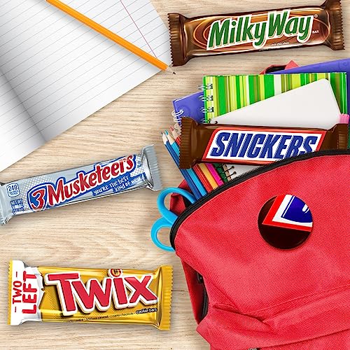 SNICKERS, TWIX, 3 MUSKETEERS, MILKY WAY Full Size Back to School Chocolate Bar Variety Pack, 18 ct Bulk Candy Box - image 7