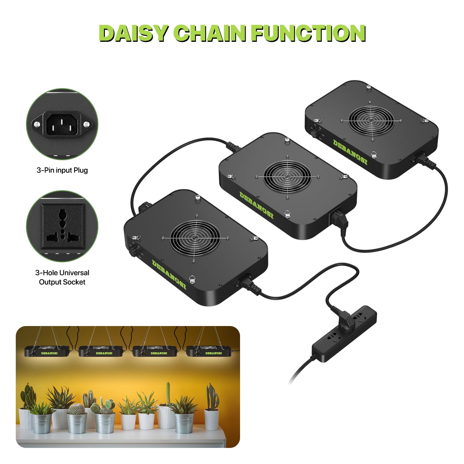 Lampada LED Per Piante Interno - Luce A Spettro Completo 6000K Con Timer | Regolabile 10 Livelli - Foto 6