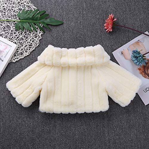Image of Agoky Flower Girls Faux Fur Bolero Shrug Shoulder Wrap Cape Wedding Prom Party Dress Cape Coat Stole