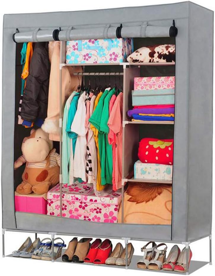 Cloth Wardrobe Clothes Closet, Portable Closet Wardrobe Storage Closet Standing Closet Fabric Cabinet Portable Wardrobe Organizer Storage,A_130X45X175CM