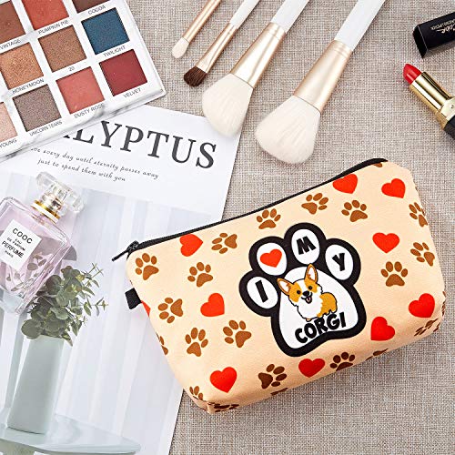 4-Pieces-Funny-Corgi-Dogs-Makeup-Bag-Travel-Small-Corgi-Cosmetic-Bag-Corgi-Pouch-Handbag-Organizer-Cash-Coin-Purse-Multifunction-Toiletry-Storage-Pouch-for-Women