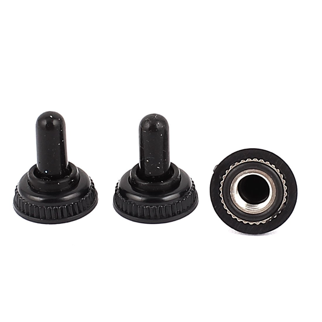 Sourcing Map Women's Black Sourcingmap 3Pcs 5Mm Dia Resistance Rubber Toggle Switch Waterproof Boot Cover Cap