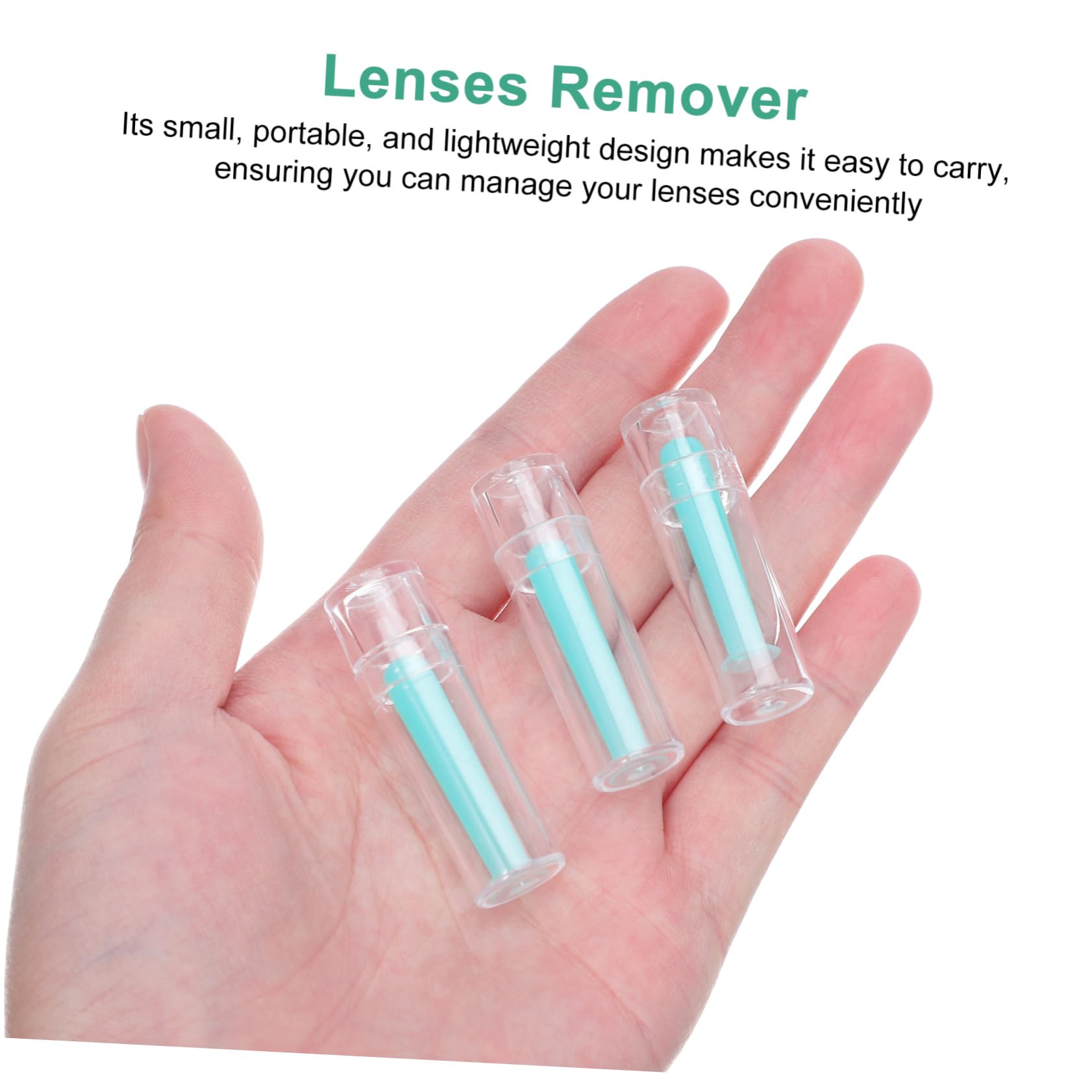 5 Ensembles Outil D'Insertion De Lentilles Rigides Applicateur De Retrait Oculaire Poussoir De Lentilles Gel De Silice Vert 15 pièces * 5