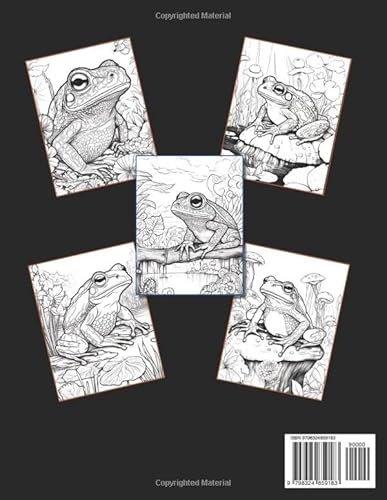 Frog and Toad Coloring Book for Teen and Adult: Amazing Beautiful Patterns of Frogs and Toads with N