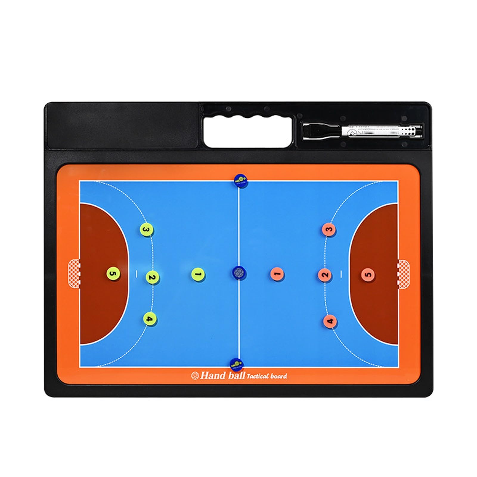 Lavagnetta Pallamano, Appunti per Istruttore di Pallavolo, Materiale Resistente, Elegante e Pratica, Facile da Trasportare, con Comodo Vano Porta-penne