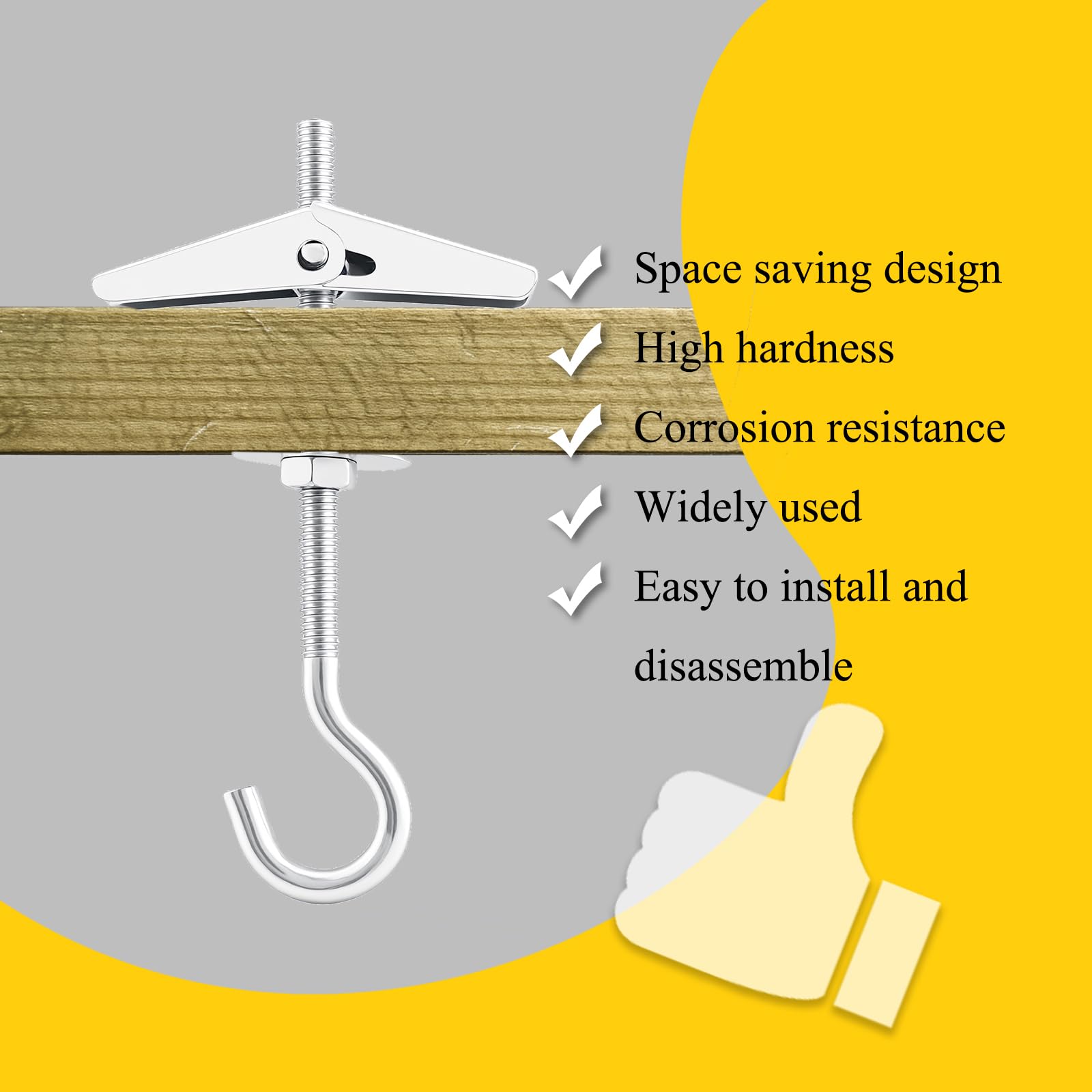 Heavy Duty Toggle Bolts - Secure Wall Hanging -3