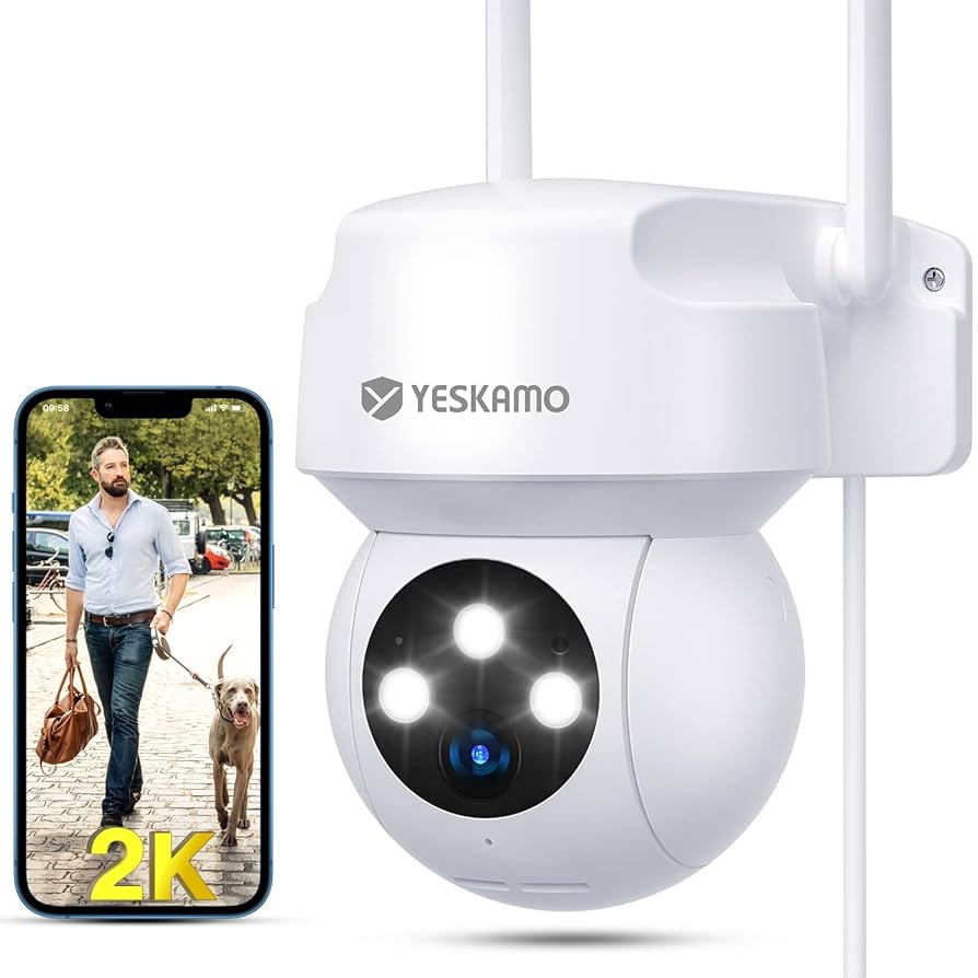 その他 YESKAMO Outdoor PTZ Battery WiFi Camera YESKAMO GX1S 3MP Wireless Camera with Outdoor Battery 360