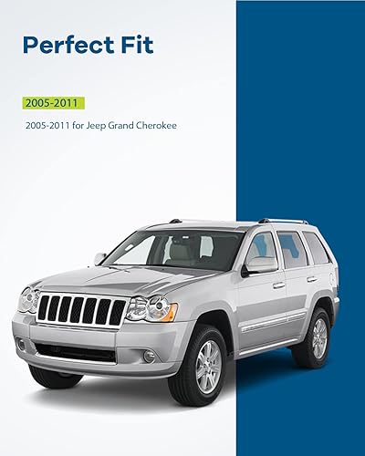Miniatura 2 de LUJUNTEC Manijas de puerta interiores, manijas de puerta trasera delantera del conductor izquierdo del pasajero derecho, repuesto para Jeep