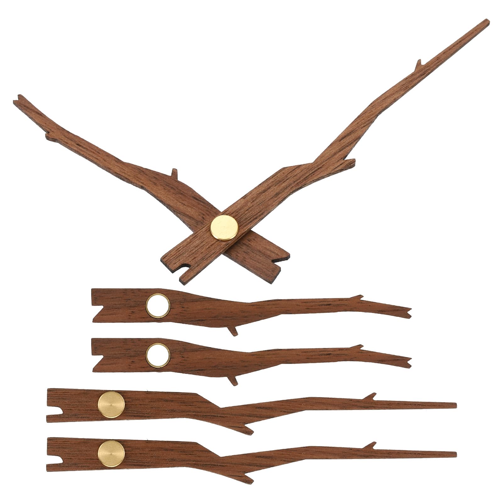 PATIKIL Replacement Clock Hands Kit, 3 Set Wooden Clock Mechanism Movement Wall Clock Hands Parts Replacement for 10 Inch Wall Clock Repair DIY Home Art Decor, G2