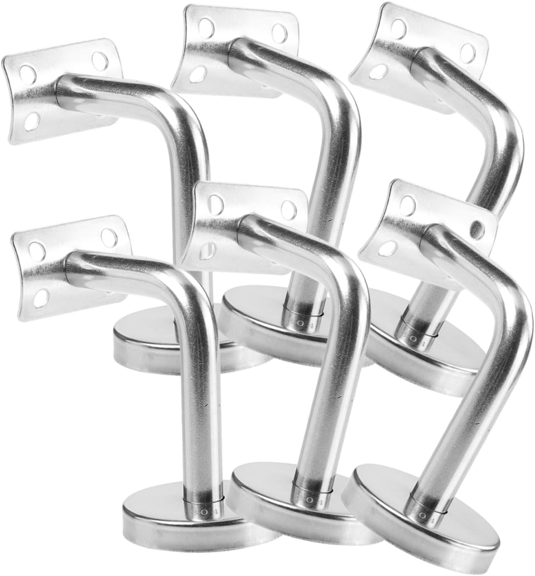 6pcs Stair Railing Bracket Handrail Bracket Stainless Steel Handrail Holder for Stairs