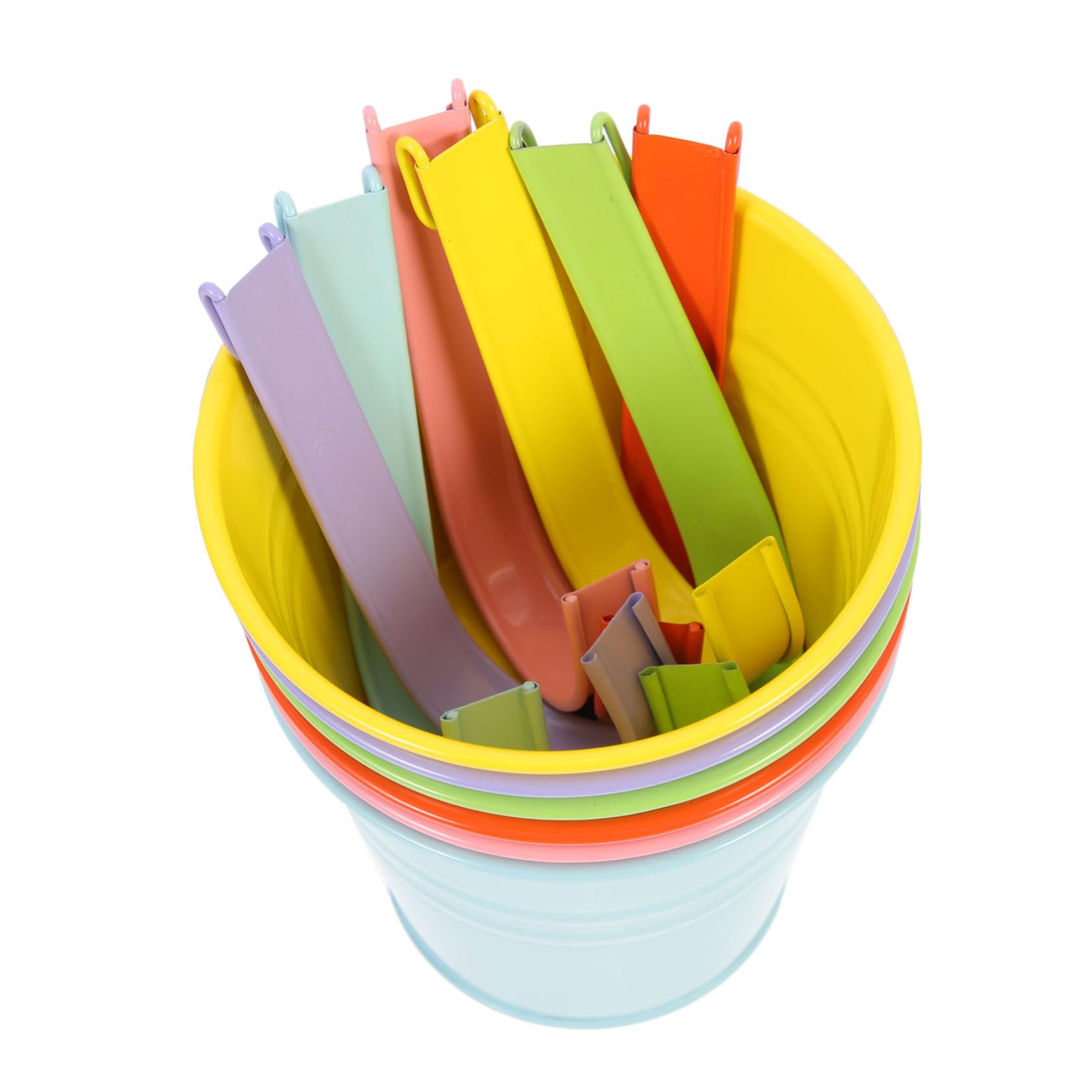 POPETPOP Pots de Fleurs Suspendus Lot de 6 en Fer avec Drainage et Crochets Détachables pour Jardin Balcon