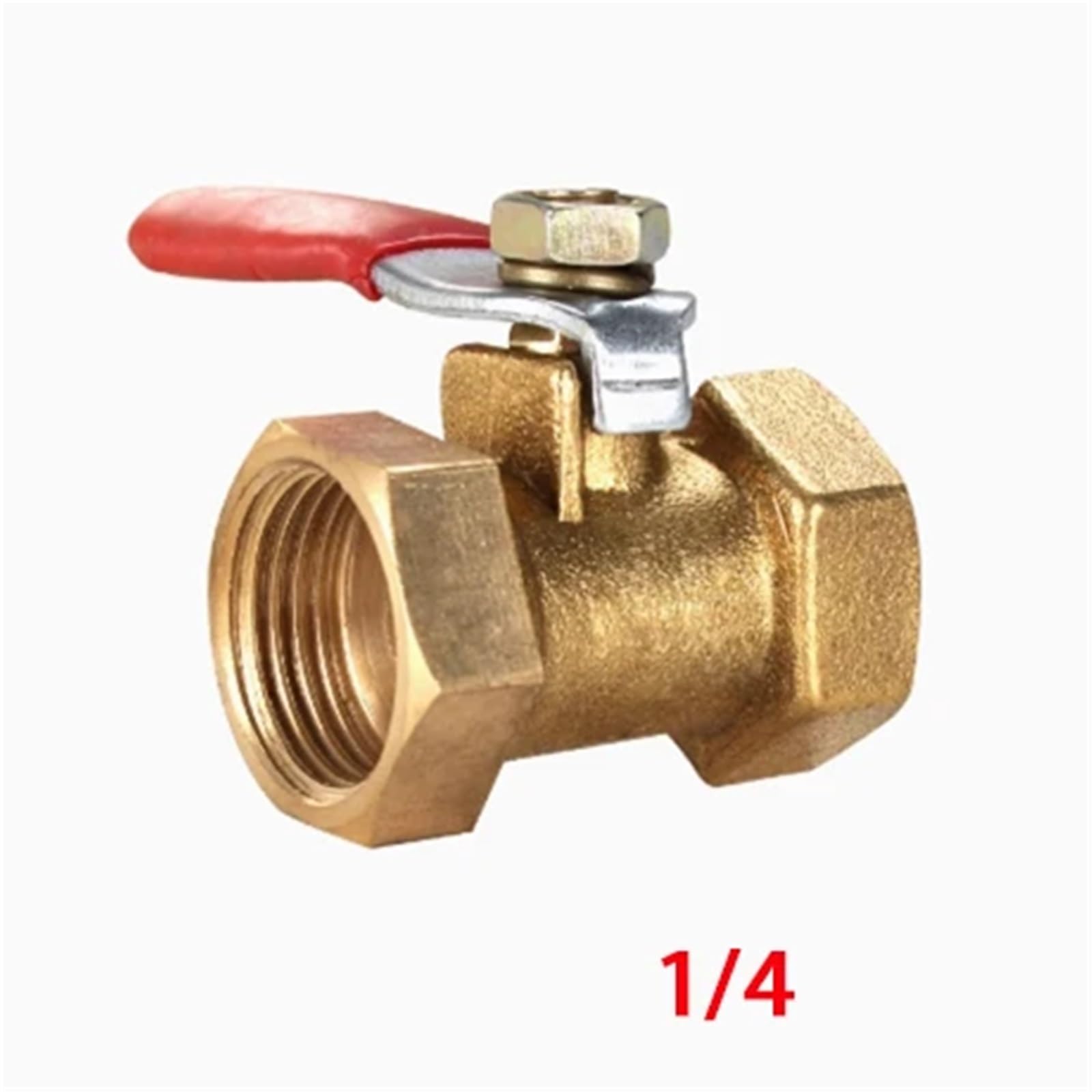 Mosiężny zawór kulowy 1/4'' 3/8'' 1/2" gwint wewnętrzny zawór kulowy mosiężne złącze rurowe miedziane złącze adapter sprzęgła (B)