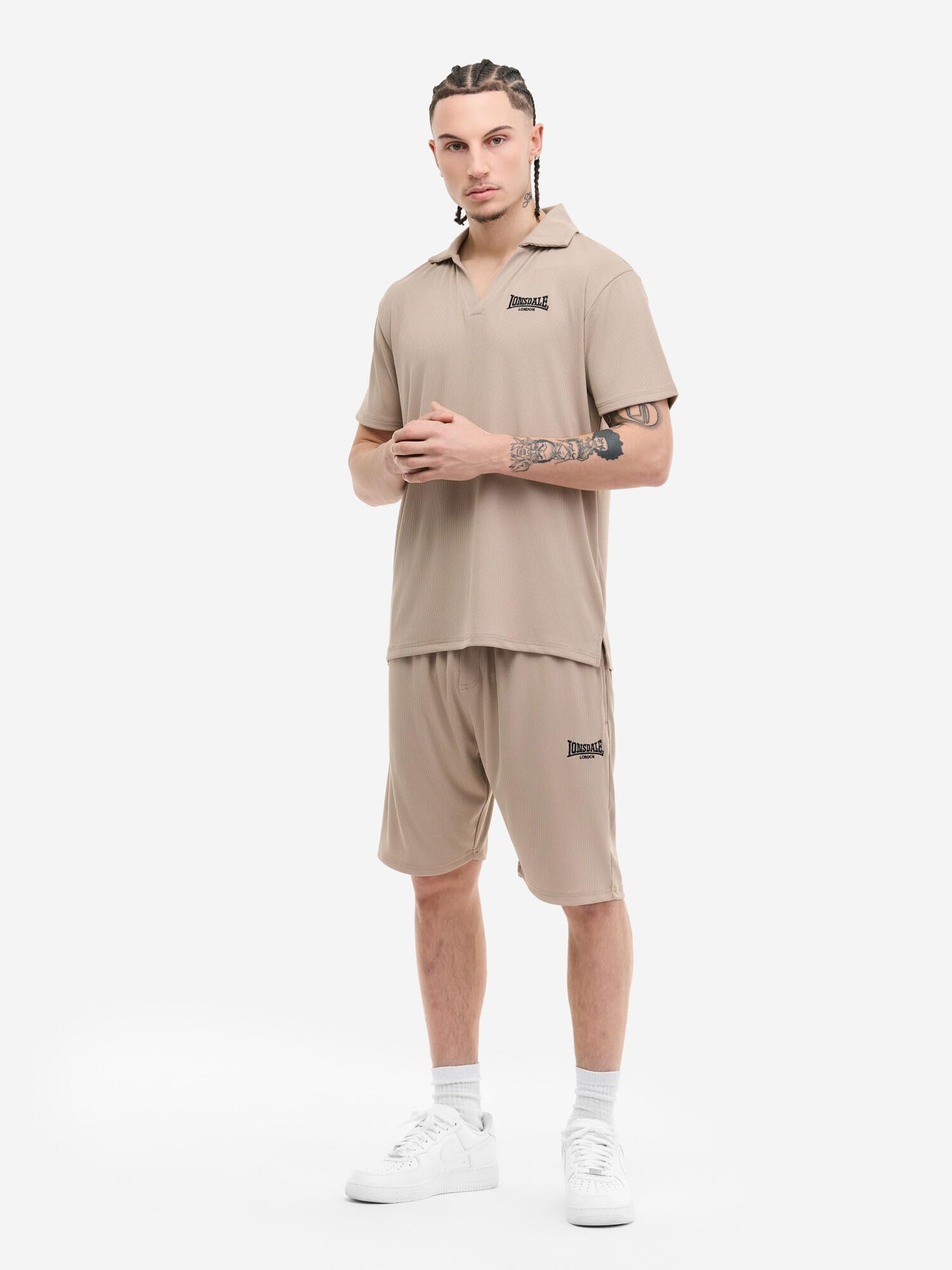 Lonsdale Herren Motspur Poloshirt & Shorts Set