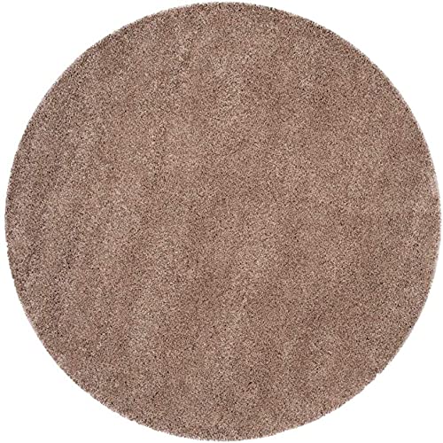 Image of CD Carpet Anti Slip Shaggy Fluffy Fur Rugs and Carpet for Living Room Bedroom Kids Room Plain Circle Carpets for Home with 2 Inch Thickness (Color Beige BC Size 7x7 Feet Round)