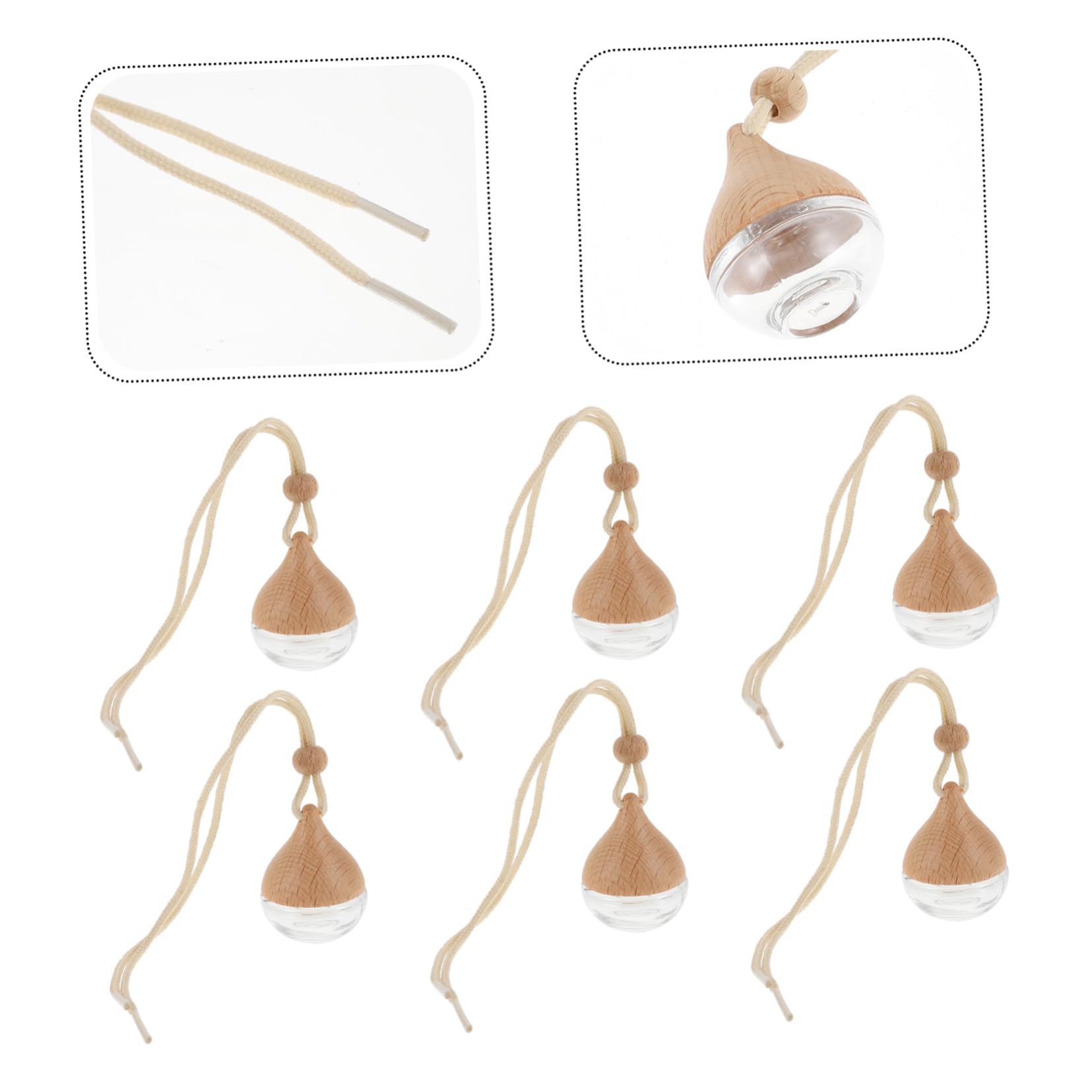 TOPBATHY 10 Juegos Perfume Colgantes Para Difusor De Esenciales Decoración Interior De Adorno Aromático 6 Piezas X 10