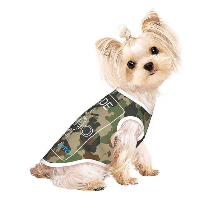 Fyralune Camisa Personalizado para Perro con Imagen Nombre Ropa Personalizada Perro Pequeño Diseña tu Logo