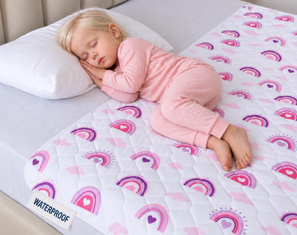 Lynmark® Toddler Potty Training Bed Pads - Full, 1 Pack Rainbow 53x33