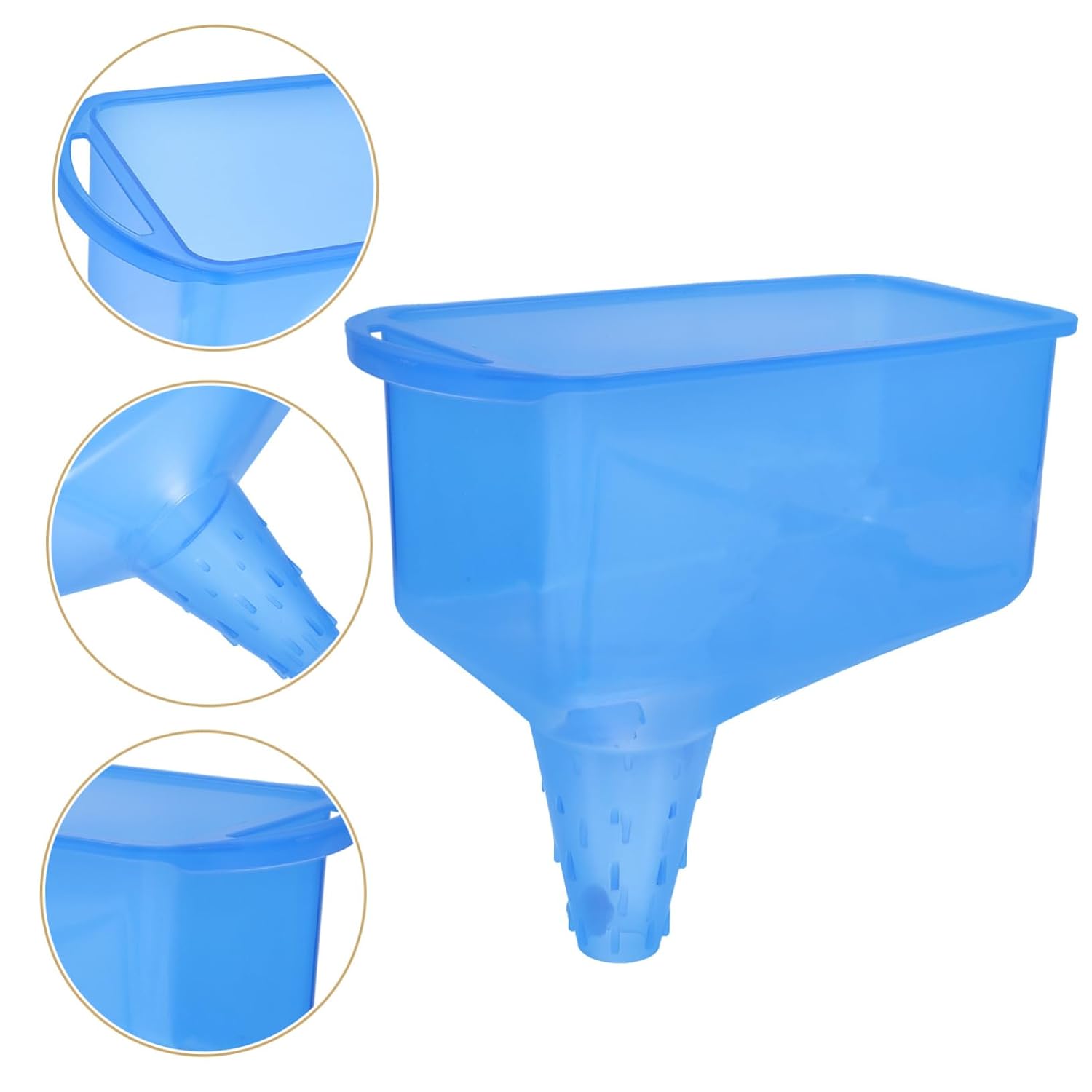 Automotive Transmission Fluid Funnel Large Bore Plastic Oil Change Tool Ergonomic Square Design Leak Resistant Lightweight and Easy to Clean for Car and Motorcycle Use