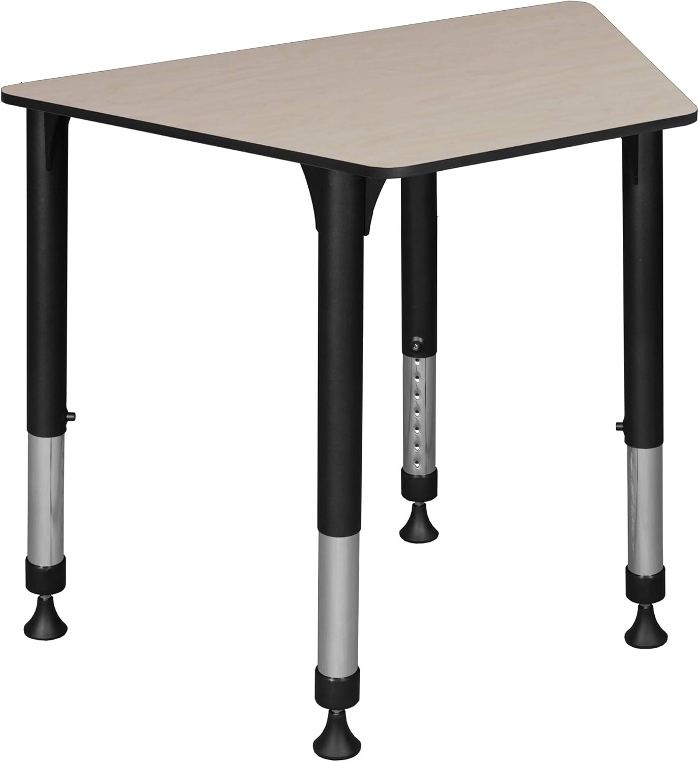Regency 36 x 23 x 19 in Trapezoid Height Adjustable Kids Learning School Desk- Maple