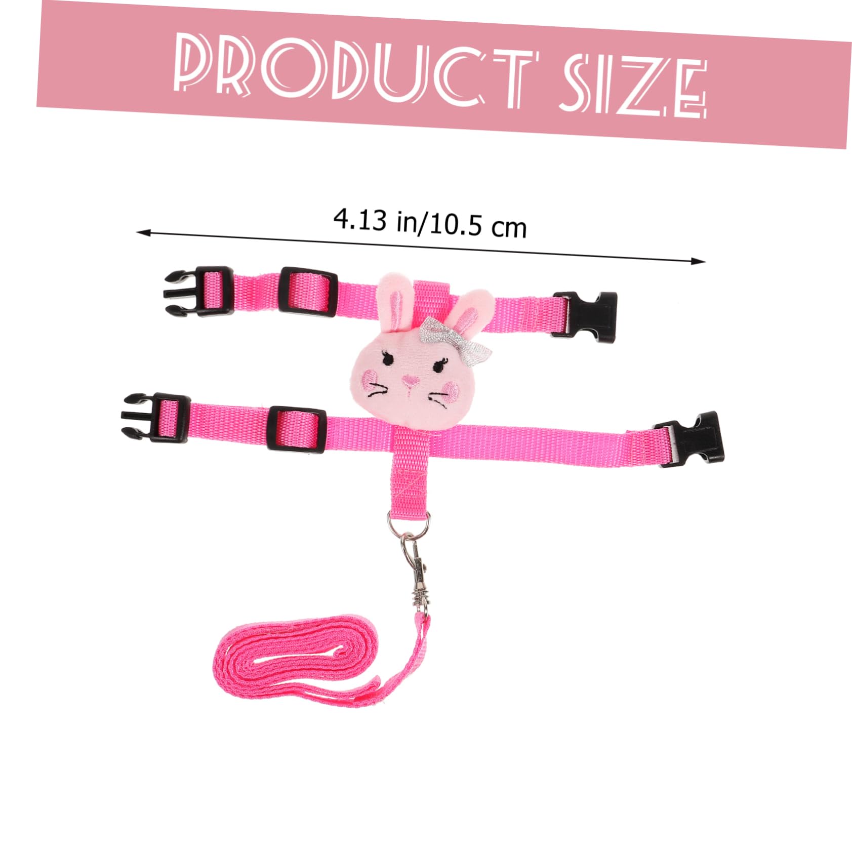 HANABASS Adjustable Rabbit Harness Leash Comfortable Escape for Rabbit Kitten Guinea Pig Ferret