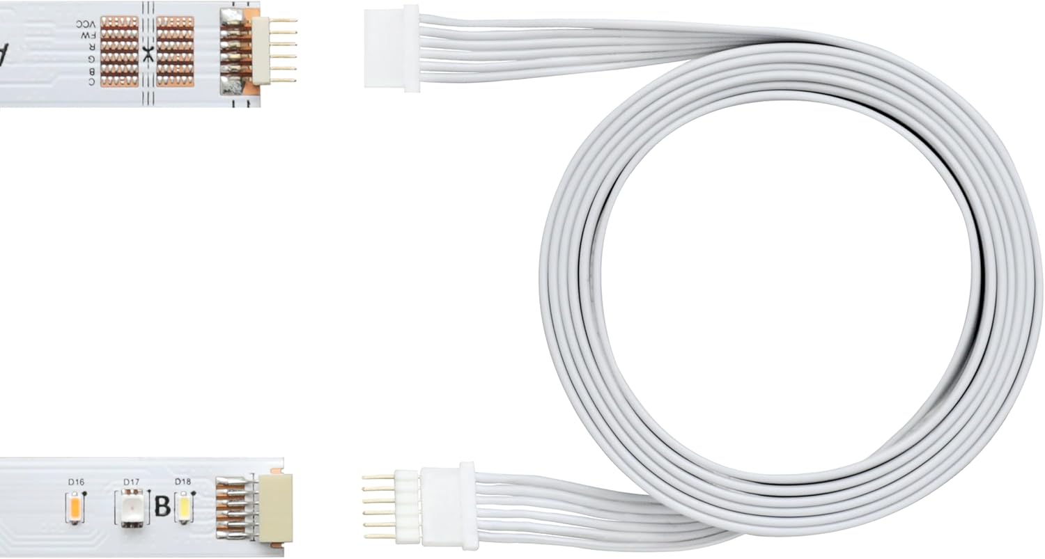 Litcessory Extension Cable for Philips Hue/Solo Lightstrip (10ft, 2 Pack, White - Micro 6-PIN V4 / Solo Lightstrip)