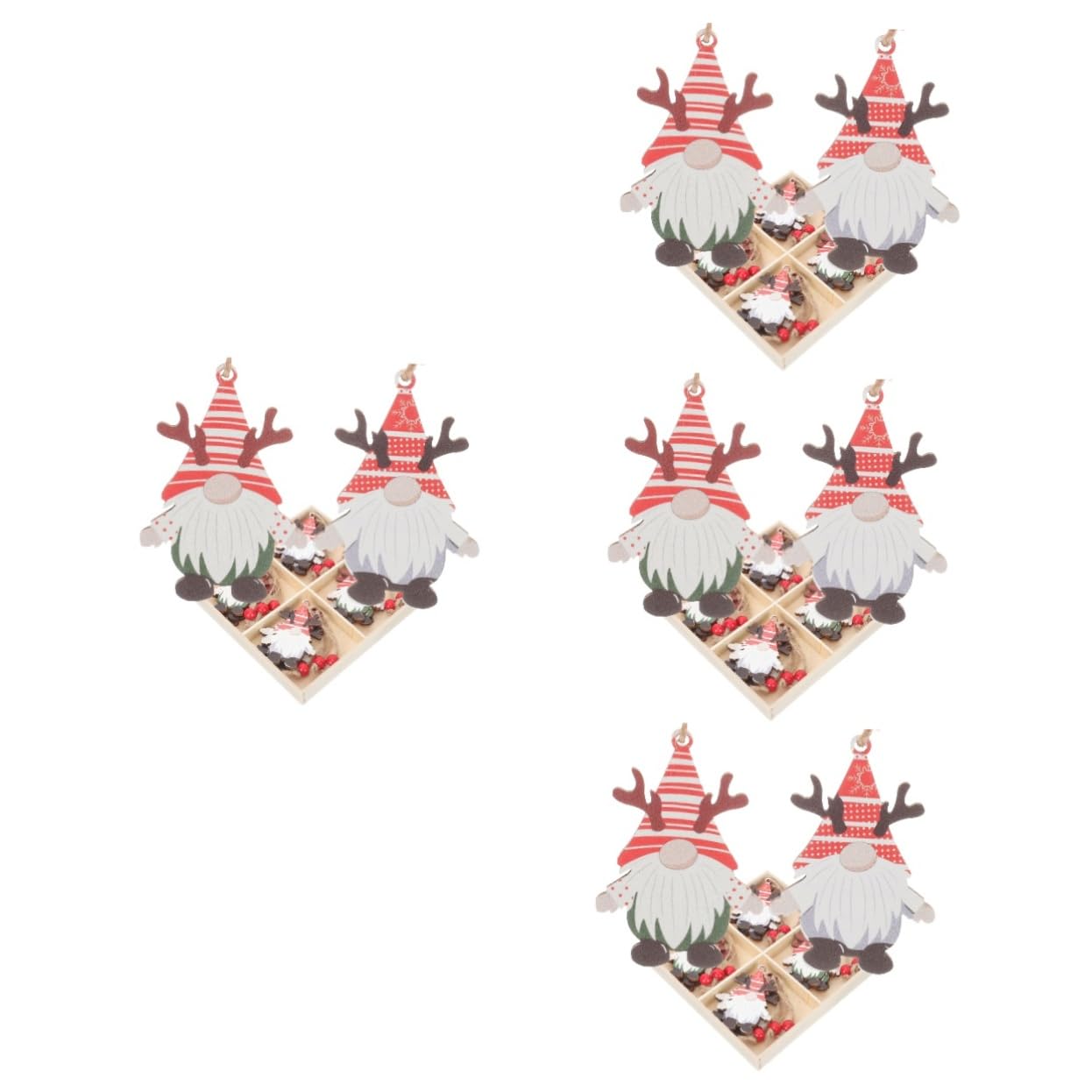 TOPBATHY 48 Pz decorazioni natalizie abbellimenti dell'albero di natale ciondolo natalizio joy christmas bouble christmas decorazione dell'albero di natale ciondoli in legno di Natale