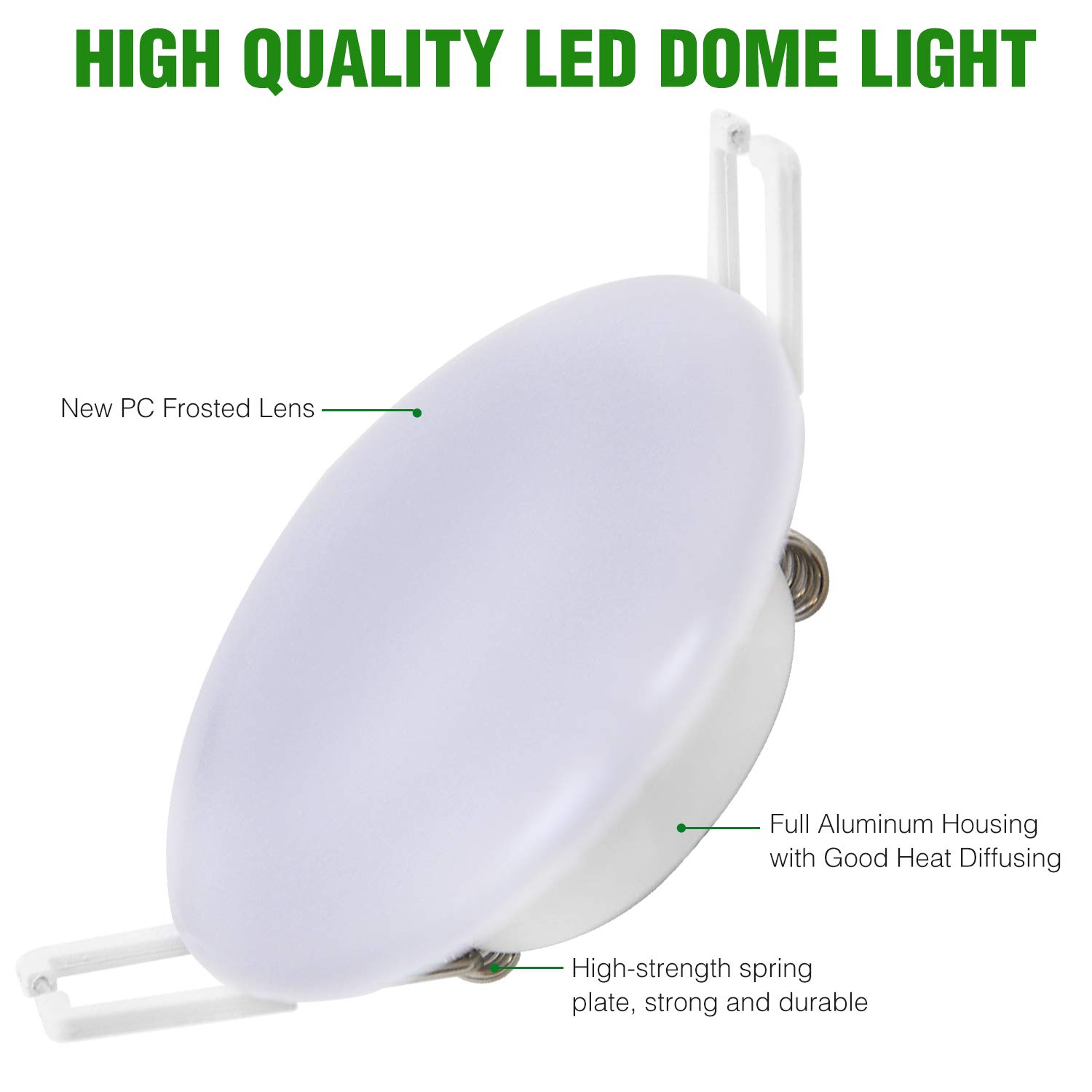 Homdec 12 Volt RV LED Recessed Ceiling Light, 3-Inch RV Puck Light, Dimmable 4W 3500K Warm White, 6 Pack RV Flush Mount Interior Light for RV Boat Trailer Camper Motorhome Truck Yacht Van