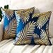 JOTOM Fundas de cojín decorativas doradas con relieve en caliente, juego de 2 cojines decorativos de 45 x 45 cm para sofá, cama, sofá, silla, exterior, jardín (terciopelo dorado, azul marino)