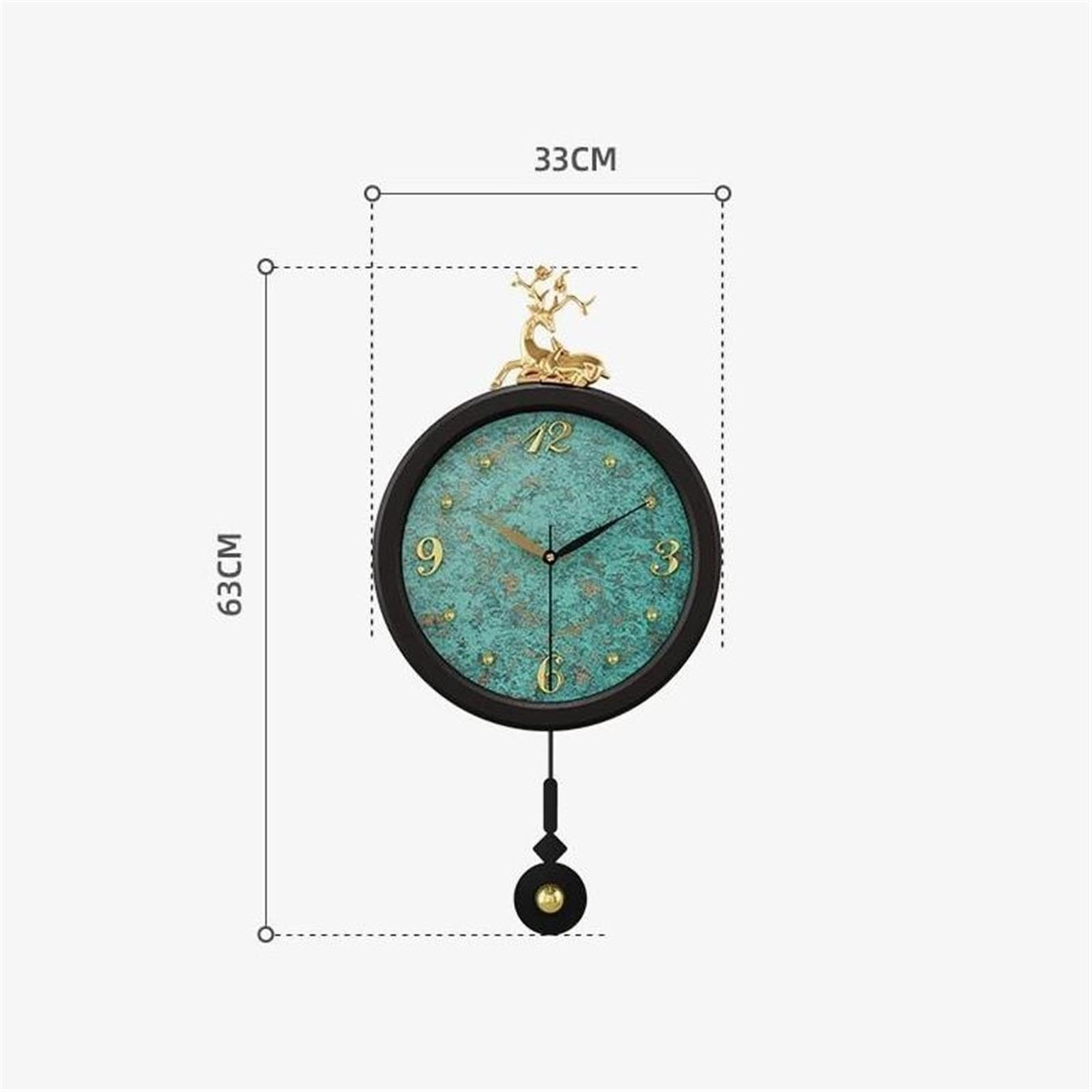 Horloge Murale silencieuse en Forme de cerf for Salon Chambre