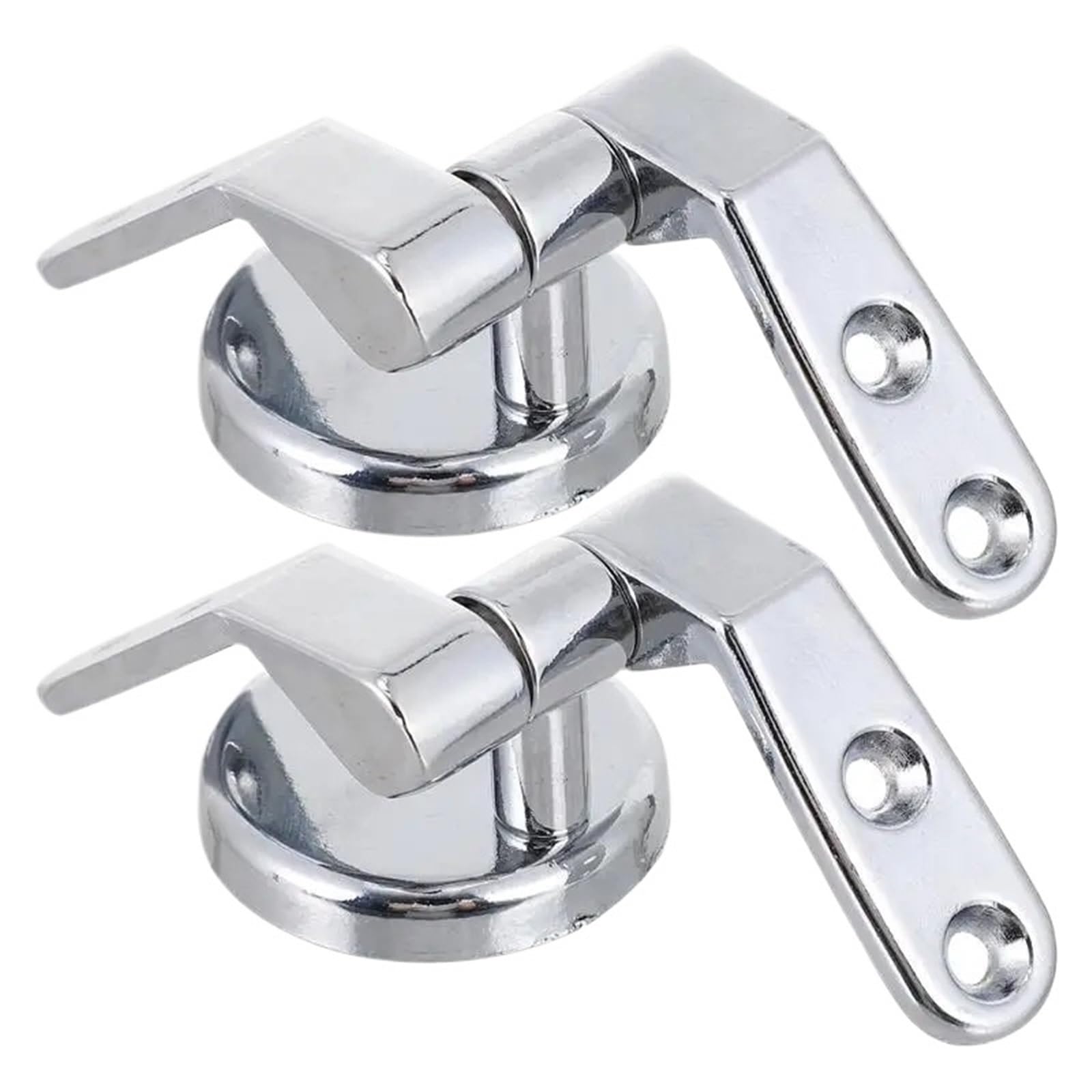 Toilet Hinges Replacement 1set Toilet Seat Hinges Zinc Alloy Cover Mounting Connector Lid Hinge Fittings Replacement Bathroom Accessories