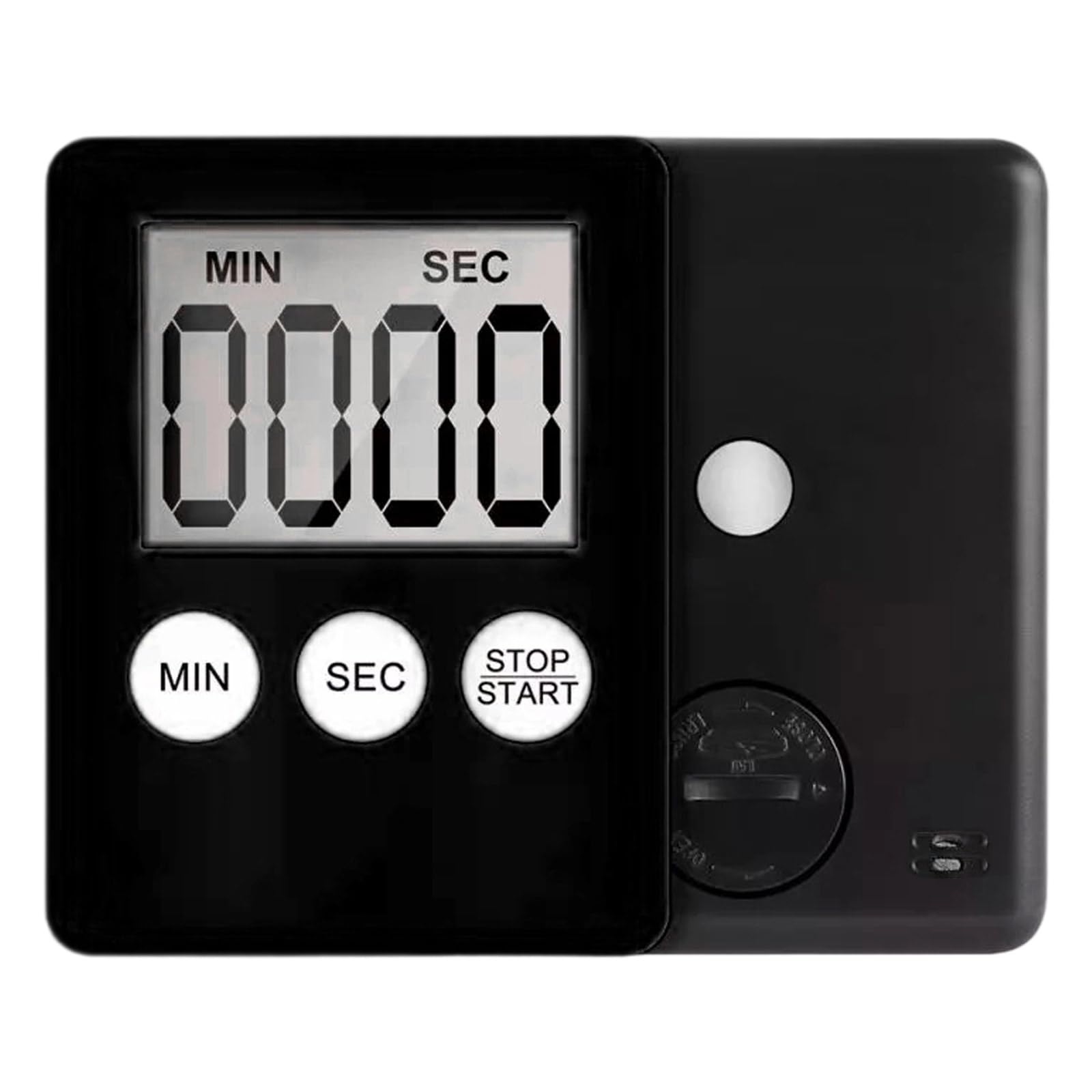 Kalttoy Black Thin Outline Attractive Electronic Clock Lcd Display Compact Plan For Cooking Fitness Accuracy Timing Multiple Function Attractive Clock
