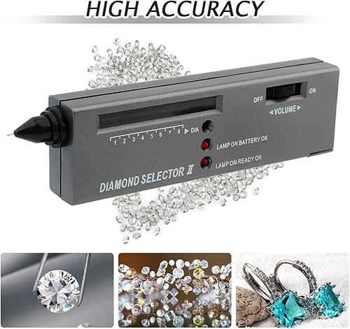 Miniatura 3 de Probador de diamantes portátil con plataforma de prueba y estuche de transporte, selector de diamantes de joyería Pluma probador de gemas para