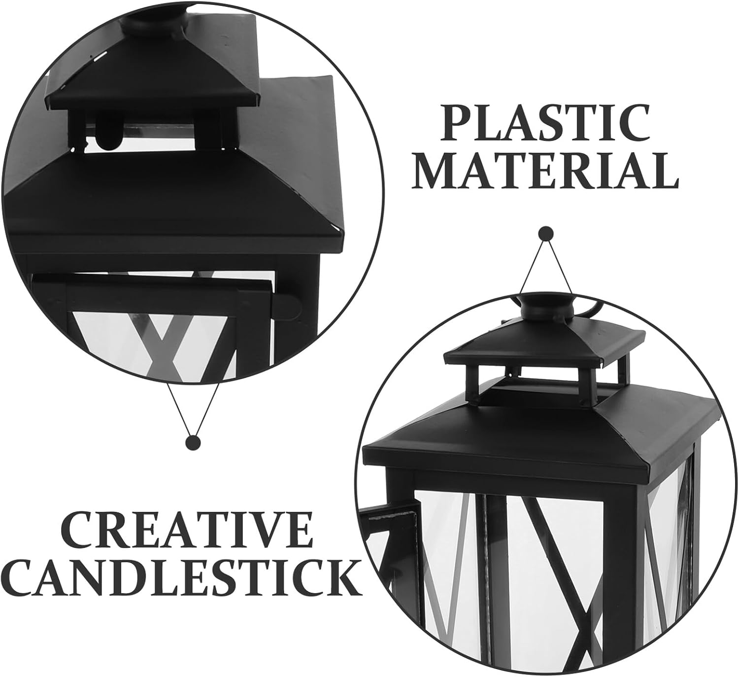 Retro Iron Candle Holder Compact Lantern Hurricane Candle for Outdoor Wedding Home Decor