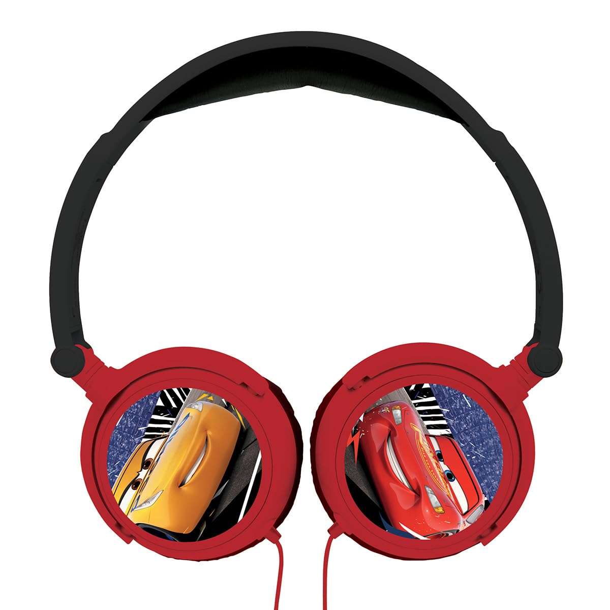 LEXIBOOK, Disney Cars, Stereo Headphones, kids safe volume, foldable and adjustable, red/black, HP010DC