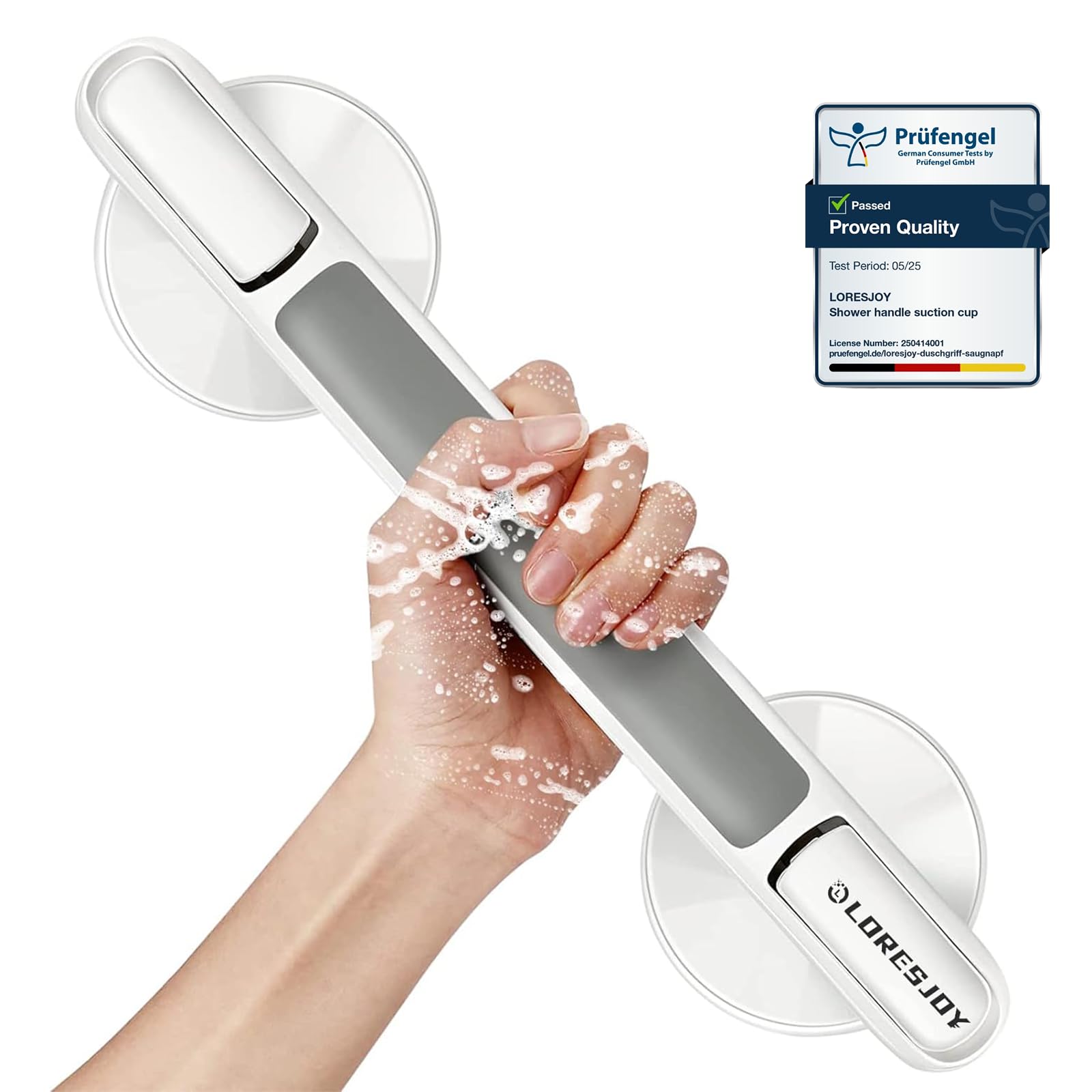 Maniglia Doccia Anziani, Maniglione Ventosa Bagno Disabili, Maniglia Di Sicurezza Di Sostegno Per Wc, Senza Foratura Maniglioni Bagno Con Mobilità Per Vasca Corrimano Antiscivolo (1pc)