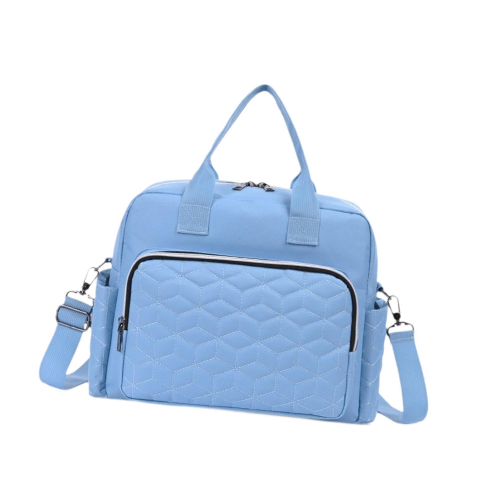 MERISHOPP Diaper Bag Tote Stylish Baby Diaper Bag for Snacks Travel Outdoor Activities Light Blue-image-13