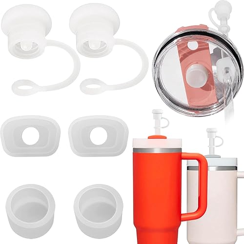 Miniatura 1 de Tapón a prueba de derrames y tapa de popote para vaso Stanley Cup de 40 y 30 onzas, H 2.0 1.0, accesorios de silicona sin BPA, sin BPA, sello de