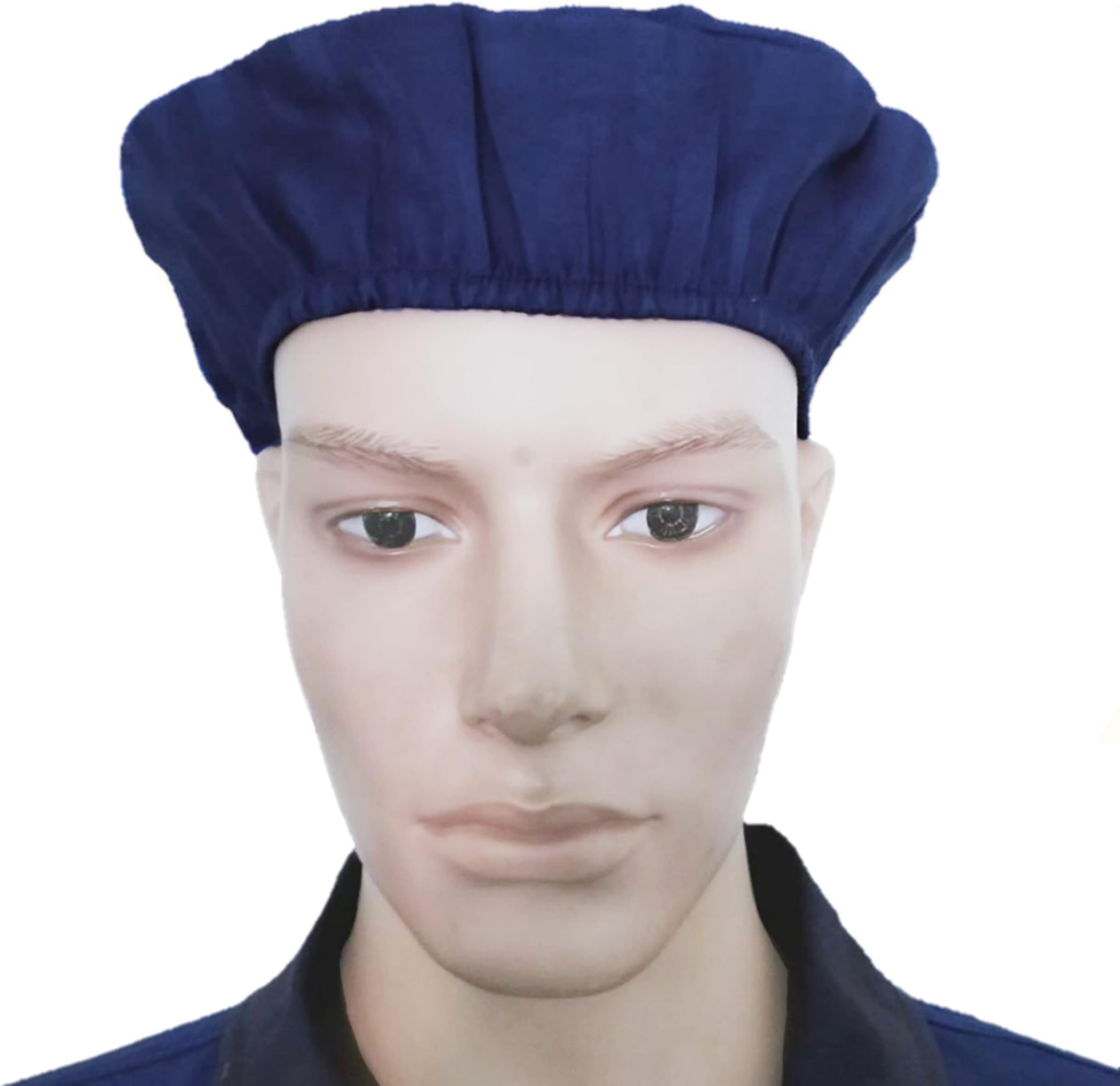 Trance Cotton Washable & Reusable Head Cap | Multipurpose Head Cover cap for Kitchen Cooking, House Cleaning, Garden & Farms | Food & Processing Industries, Hotels Hygiene Caps (Pack of 2, Dark Blue)