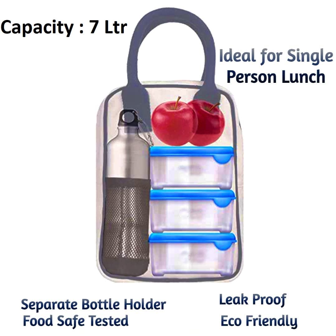 GDR Insulated Lunch Bag for Men & Women | Leakproof Thermal Hot & Cold Lunch Tote for Office, School & Travel | Large Capacity, Durable Zipper, Front Pocket | Reusable Food Storage Carry Bag 2
