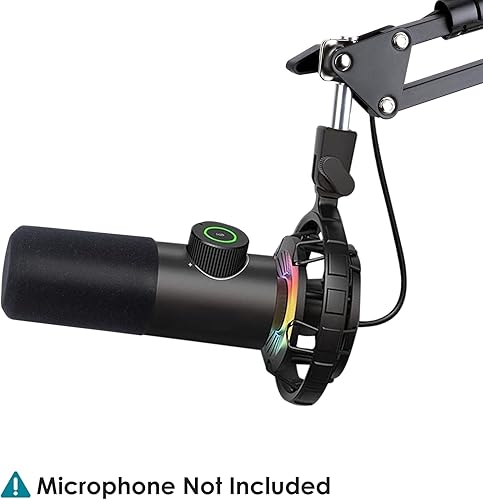 Vista 16 de YOUSHARES Soporte de brazo de brazo de micrófono para FIFINE K688, AM8, A6T, T669, Shure SM7B/MV7+/MV6, brazo de tijera ajustable con gestión