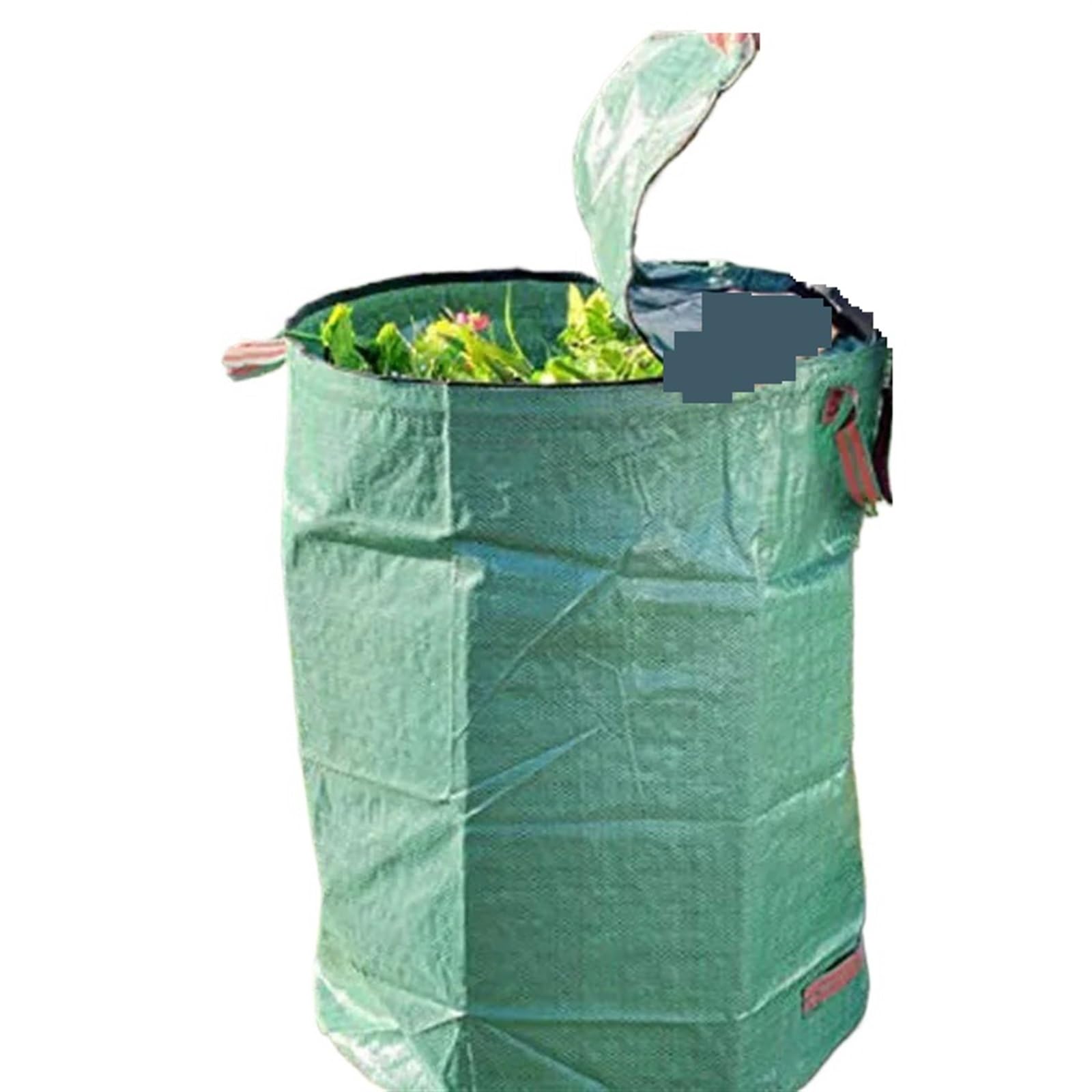 Bolsas de basura de jardín resistentes de gran capacidad, contenedor de recogida de hojas de polipropileno impermeable y reutilizable con tapa para una eliminación eficiente de los desechos del patio