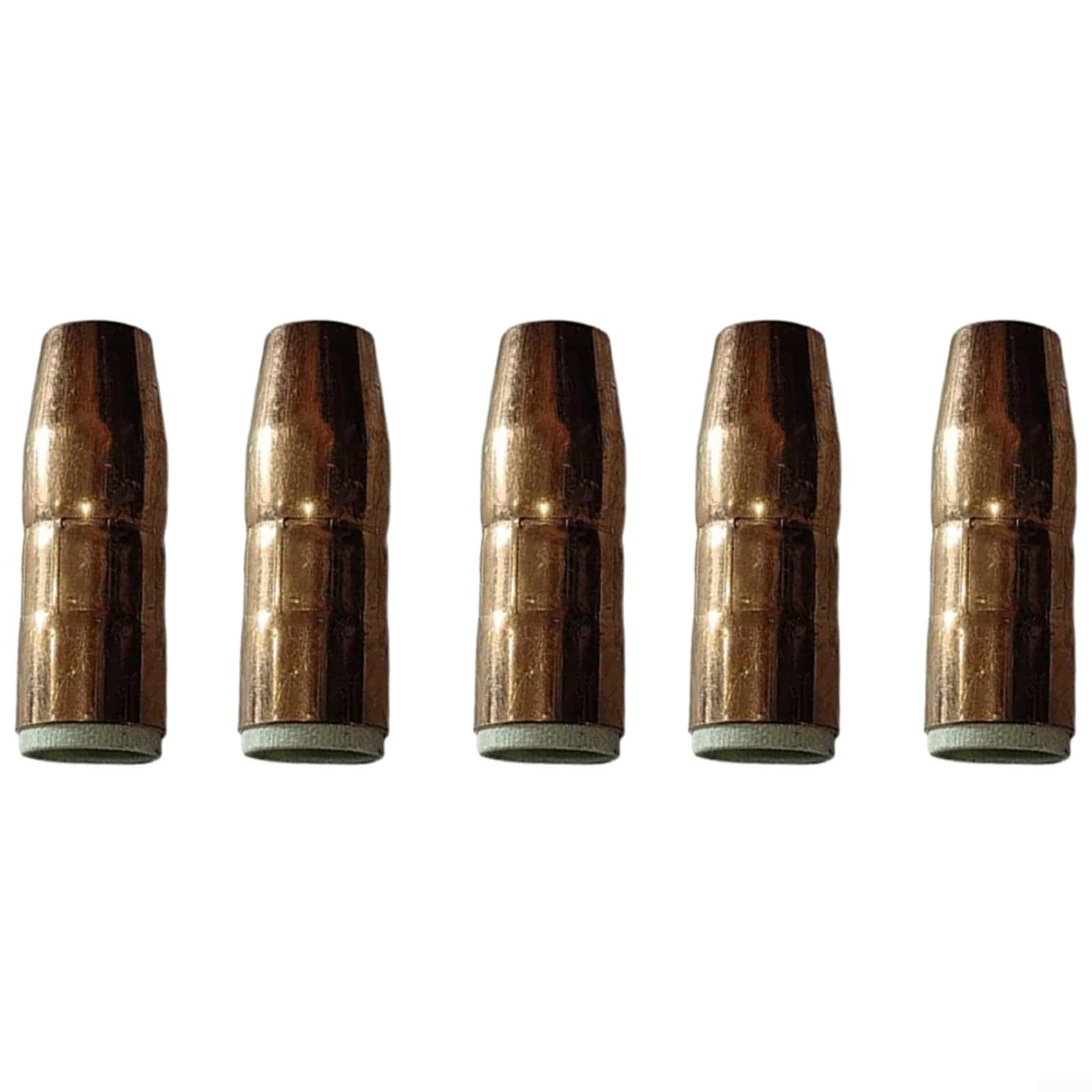 Ugelli di saldatura MIG in rame per torcia Miller MDX-250, punte di ricambio N-M1218C con ID 1/2" e incavo da 1/8", AccuLock Fit 5 pezzi