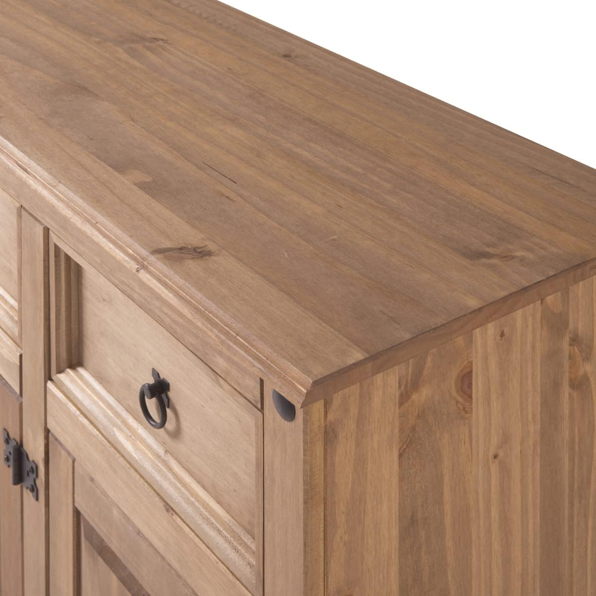 Furniture Dash, Sideboard Buffet Corona, 3 Doors & 3 Drawers, Wooden Storage Cabinet, Cupboard Console Table, Ideal for for Living Room, Kitchen Island, Dining Room, Hallway -Brown