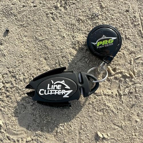 Image of LINE CUTTERZ Patented Dual Hybrid Ceramic Cutter + Stainless Steel Micro Scissors Fishing Line Snipper - Black