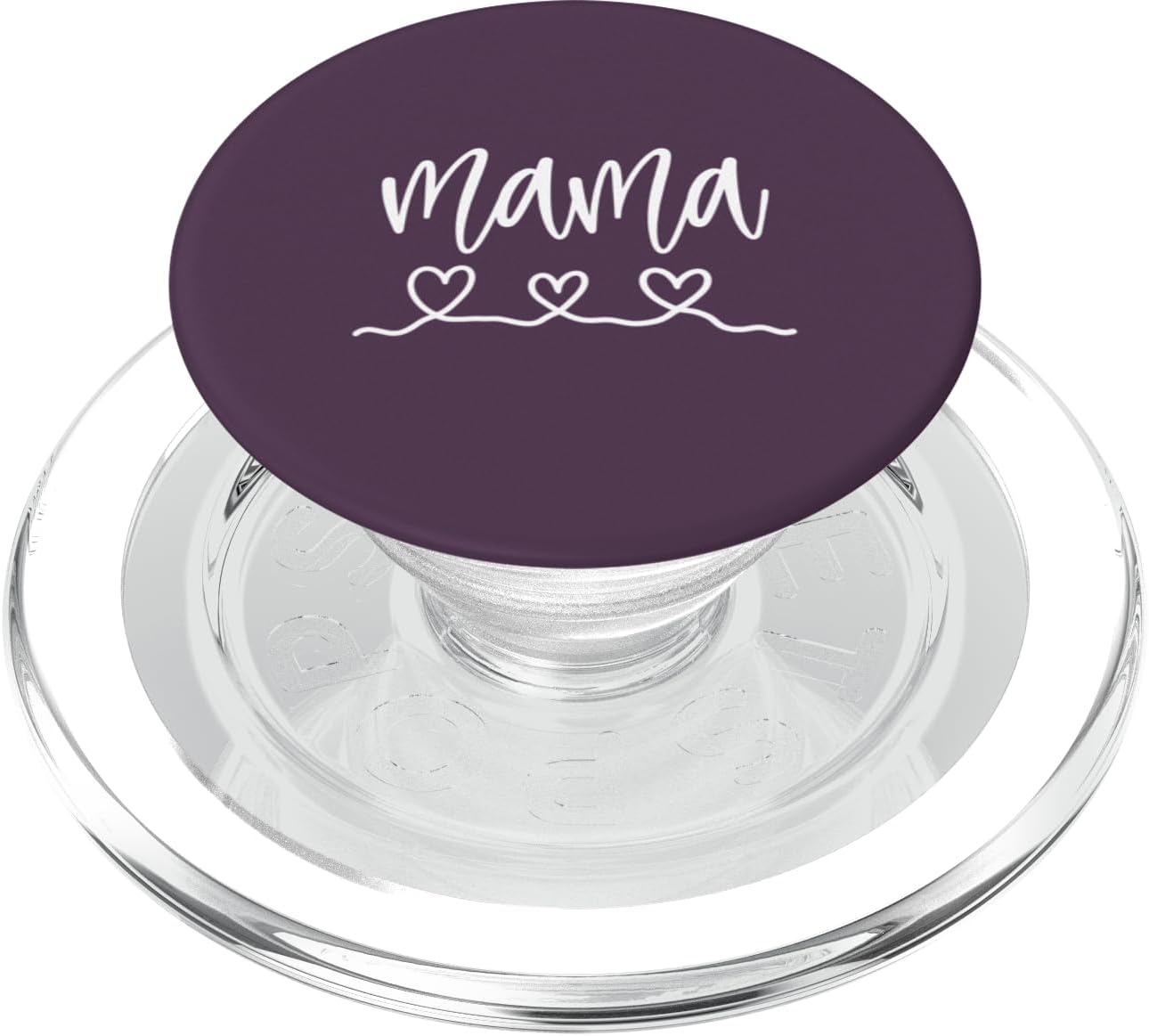 Cute Heart Mama Woman Mom Mother Plum Purple PopSockets PopWallet for MagSafe