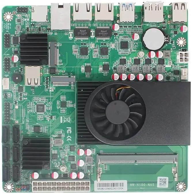1 * 10G 2*i226-V 2.5G 3LAN Intel N305 NAS Motherboard 6-Bay 6*SATA3.0 2*M.2 NVMe 1*DDR5 Soft Router ITX Mainboard