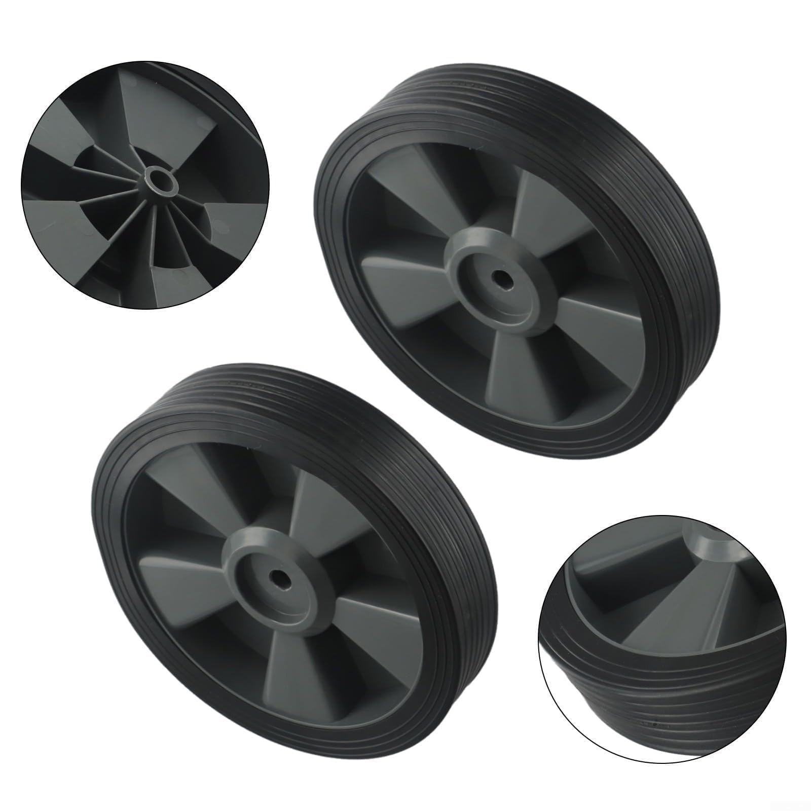 Ruedas de barbacoa, de 195 mm de diámetro exterior, para barbacoas de gas y ruedas de plástico de otras marcas, 2, resistentes al calor